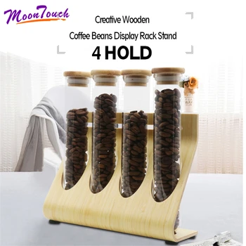 Creative Wooden Coffee Beans Flower Tea Display Rack Stand Cereals canister Glass Test Tube sealed Storage Decorative Ornaments
Creative Wooden Coffee Beans Flower Tea Display Rack Stand Cereals canister Glass Test Tube sealed Storage Decorative Ornaments
