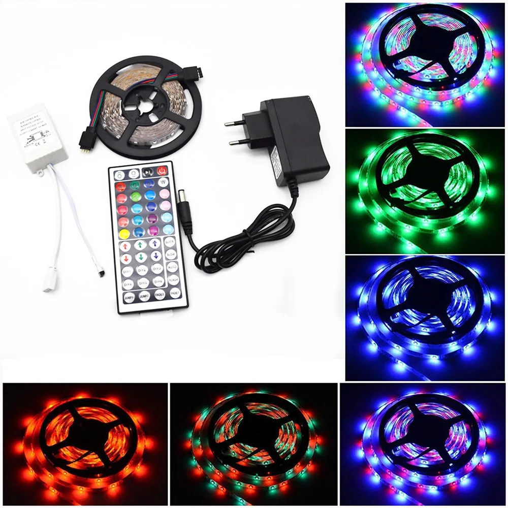5M/16.4 Ft SMD 2835 RGB 300 LED Color Changing Kit with Flexible Strip Light for kitchen under cabinet dining room bedroom party
5M/16.4 Ft SMD 2835 RGB 300 LED Color Changing Kit with Flexible Strip Light for kitchen under cabinet dining room bedroom party