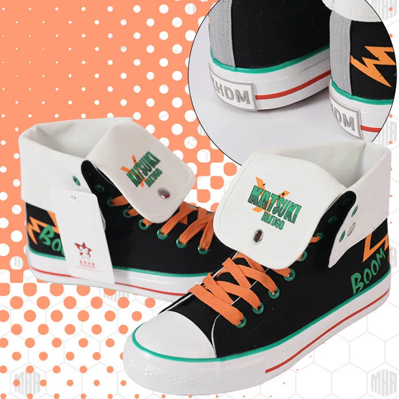 Cosroad Boku no My Hero Academia Cosplay Canvas Shoes Bakugou Katsuki Todoroki Shoto Midoriya Izuku Casual Shoes0 (9)
