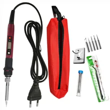 80W Digital Electric Soldering Iron Set Kit Welding Iron Staion 110V 220V with Soldering Paste Flux Tips Stand Tool Bag
80W Digital Electric Soldering Iron Set Kit Welding Iron Staion 110V 220V with Soldering Paste Flux Tips Stand Tool Bag