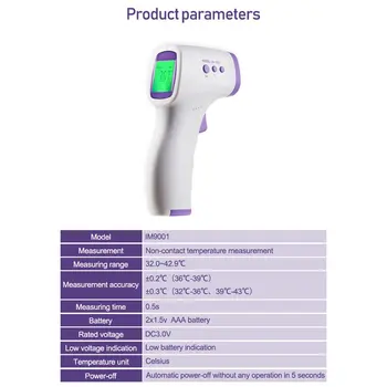 Non-contact Infrared Forehead Thermometer ABS for Adults Children LCD Display Digital Laser Temperature Tool Body Thermometer
Non-contact Infrared Forehead Thermometer ABS for Adults Children LCD Display Digital Laser Temperature Tool Body Thermometer