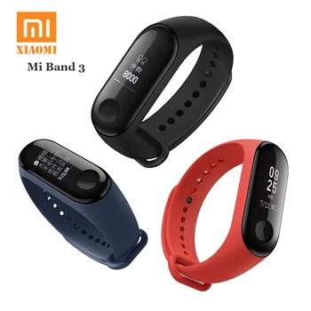 

Original Xiaomi Mi Band 3 Smart Wristband Fitness Bracelet MiBand 3 Big Touch Screen OLED Message Heart Rate Time Smartband