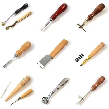 JEYL Leathercraft Tool 12Pcs/Set Basic Hand Stiching Set for Beginner DIY (Pack of 12Pcs Different Leather Tools)
JEYL Leathercraft Tool 12Pcs/Set Basic Hand Stiching Set for Beginner DIY (Pack of 12Pcs Different Leather Tools)