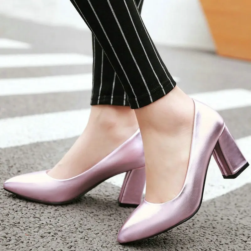 Fashion Slip On Lazy Shoes Square Heel Pumps Women Pointed Toe Shallow High Heels Party Spring Summer Shoes Woman White Red
Fashion Slip On Lazy Shoes Square Heel Pumps Women Pointed Toe Shallow High Heels Party Spring Summer Shoes Woman White Red