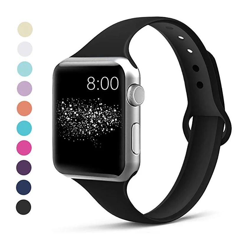 Slim Strap for Apple watch band apple watch 5 4 44mm 40mm iwatch 4 3 2 1 42mm 38mm slim silicone correa bracelet Accessories
Slim Strap for Apple watch band apple watch 5 4 44mm 40mm iwatch 4 3 2 1 42mm 38mm slim silicone correa bracelet Accessories