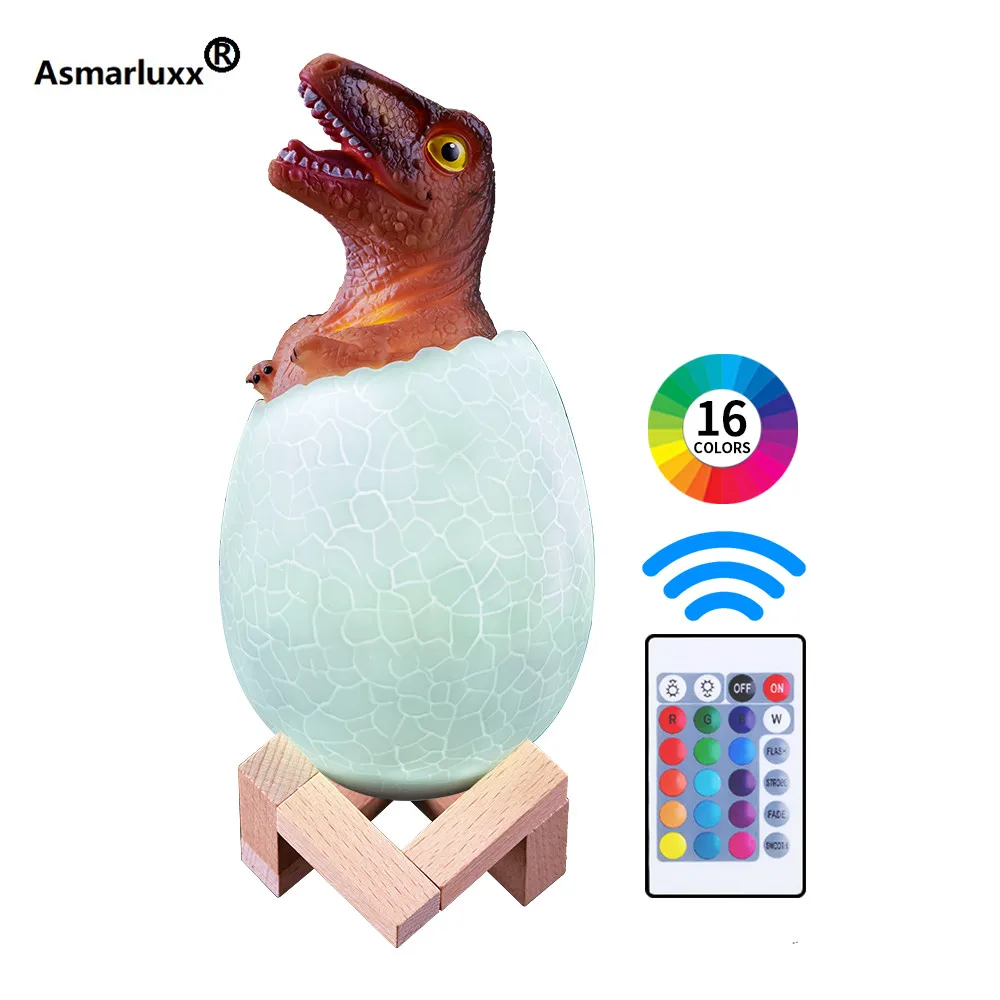Dinosaur Egg 3D Night Light Rechargeable Control Lamp 16 Colors Change Remote LED Light Gift Creative Smart home desk lamp
Dinosaur Egg 3D Night Light Rechargeable Control Lamp 16 Colors Change Remote LED Light Gift Creative Smart home desk lamp