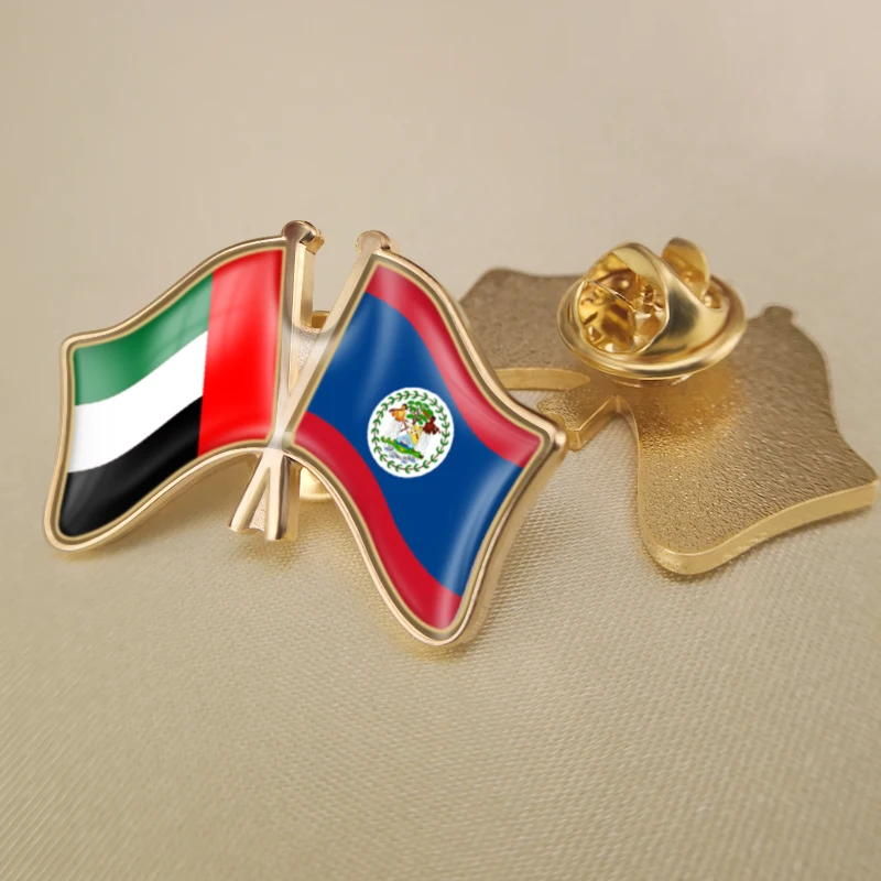 United Arab Emirates and Belize Crossed Double Friendship Flags Lapel Pins Brooch Badges
United Arab Emirates and Belize Crossed Double Friendship Flags Lapel Pins Brooch Badges