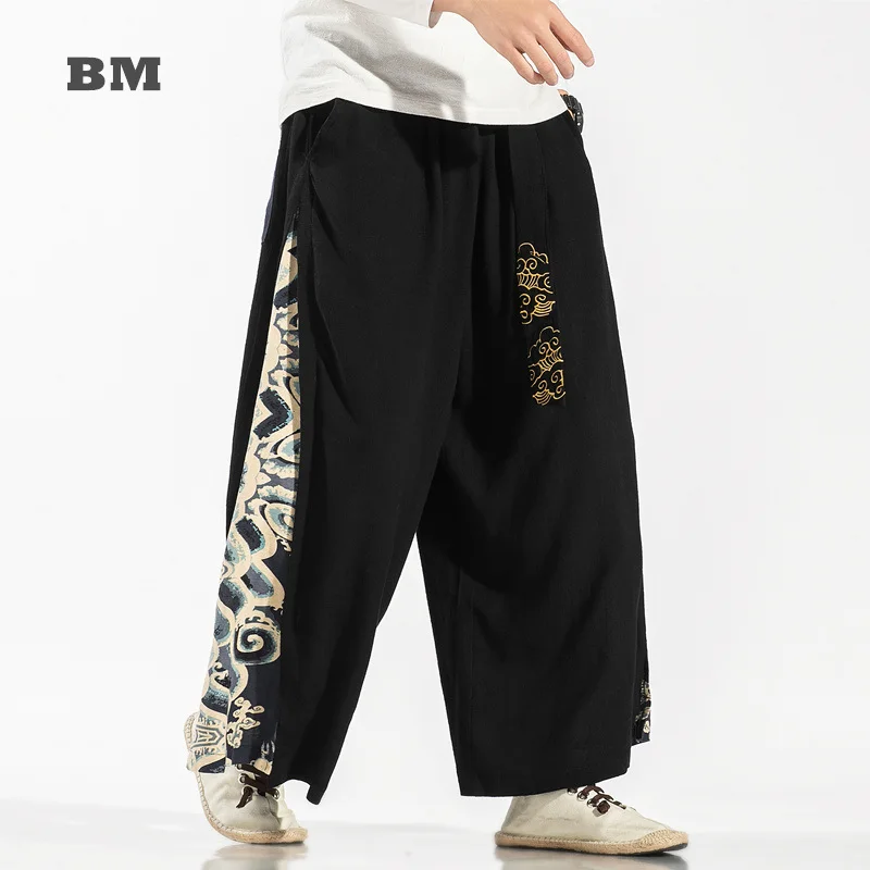 Chinese Style Hanfu Patchwork Antique Casual Oversized Wide Leg Pants 2021 Summer Harajuku Plus Size Trousers Men Clothing
Chinese Style Hanfu Patchwork Antique Casual Oversized Wide Leg Pants 2021 Summer Harajuku Plus Size Trousers Men Clothing