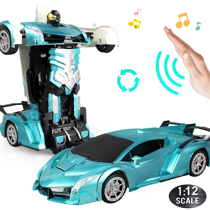 38 cm RC Car 2.4Ghz Induction Transformation Robot 1:12 Deformation Electric Remote-controlled Sports Cars Toy for Children A03
38 cm RC Car 2.4Ghz Induction Transformation Robot 1:12 Deformation Electric Remote-controlled Sports Cars Toy for Children A03
