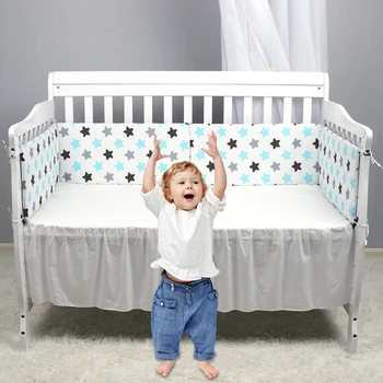 100% Cotton Baby Crib Bumper Pads Child Bedding Sets Cotton Padded Baby Crib Protector 130 * 30CM For Baby Beddings Sheets 
100% Cotton Baby Crib Bumper Pads Child Bedding Sets Cotton Padded Baby Crib Protector 130 * 30CM For Baby Beddings Sheets