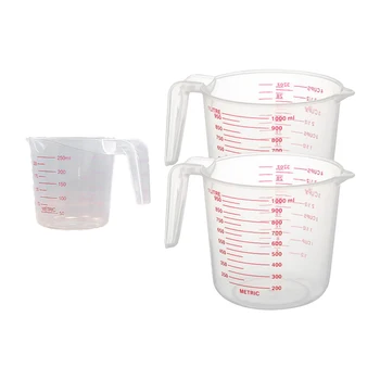 3 Pcs 1000ML 250ML Liquid Measuring Cups Baking Aceessory Kitchen Tool PVC Measuring Volumetric Beaker Tool with Scale
3 Pcs 1000ML 250ML Liquid Measuring Cups Baking Aceessory Kitchen Tool PVC Measuring Volumetric Beaker Tool with Scale