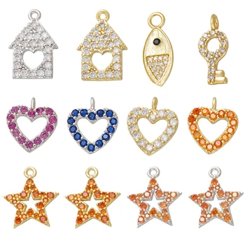 ZHUKOU CZ small earrings charms for DIY jewelry making Accessories supplies crystal mini pendant for handmade earrings VD774
ZHUKOU CZ small earrings charms for DIY jewelry making Accessories supplies crystal mini pendant for handmade earrings VD774