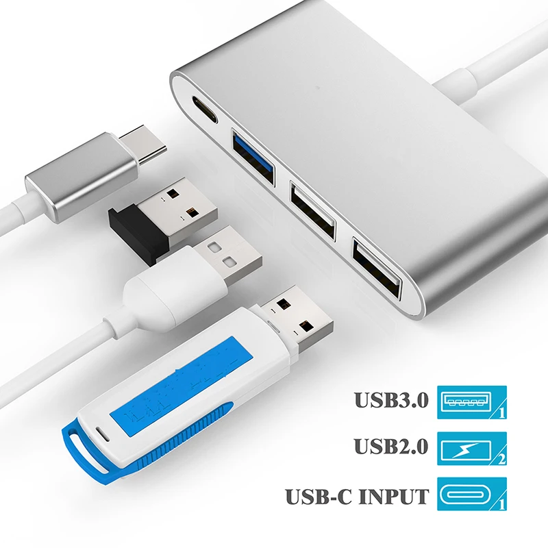 USB 3.0 USB Type C Hub 4Ports Multi Function Splitter Fast Charger High Speed Transmission Adapter For Macbook Pro
USB 3.0 USB Type C Hub 4Ports Multi Function Splitter Fast Charger High Speed Transmission Adapter For Macbook Pro