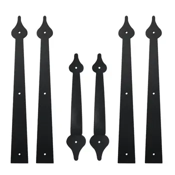 New Decorative Garage Door Hinges Handles Hardware Kit Color Black 
New Decorative Garage Door Hinges Handles Hardware Kit Color Black