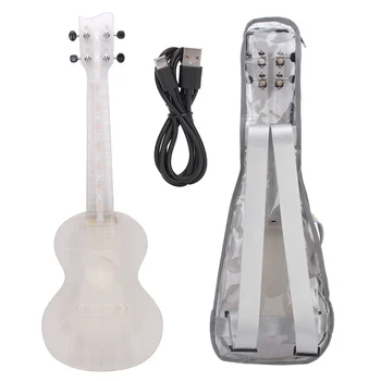 23in Transparent Ukulele with LED Light Built-in Battery Lighting Ukulele Glowable Ukulele for Beginner 
23in Transparent Ukulele with LED Light Built-in Battery Lighting Ukulele Glowable Ukulele for Beginner