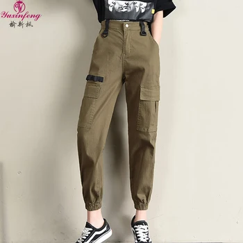 Yuxinfeng Plus Size Cargo Pants Women High Waist Solid Loose Joggers Female Pockets Harem Camo Pants Streetwear Green 5XL
Yuxinfeng Plus Size Cargo Pants Women High Waist Solid Loose Joggers Female Pockets Harem Camo Pants Streetwear Green 5XL