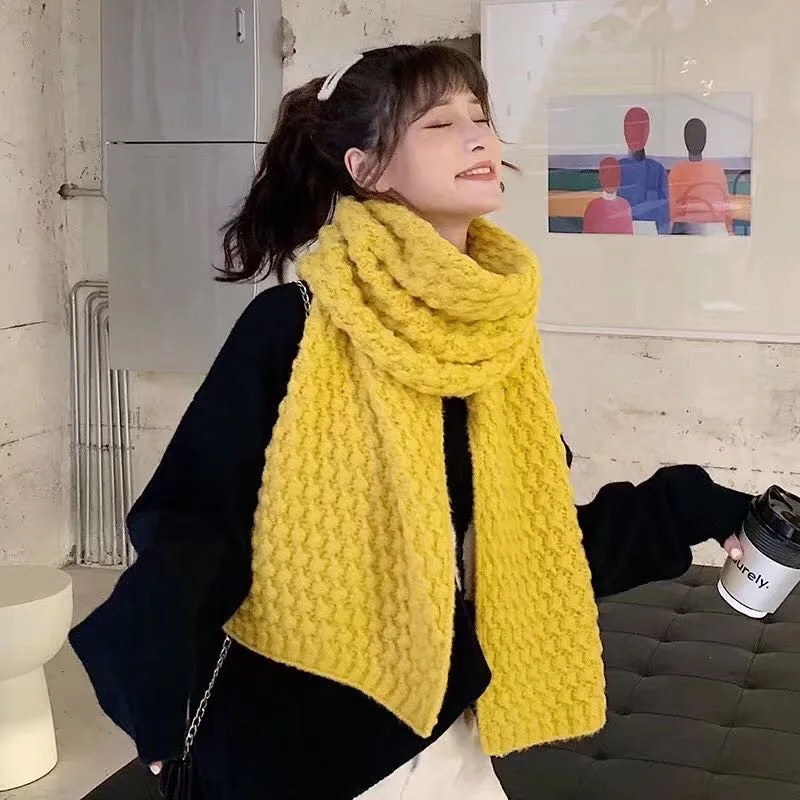Autumn Winter Korean Ins Scarf Shawl Women Super Warm Pineapple Pattern Weave Scarf New Arrival Solid Color All Match
Autumn Winter Korean Ins Scarf Shawl Women Super Warm Pineapple Pattern Weave Scarf New Arrival Solid Color All Match
