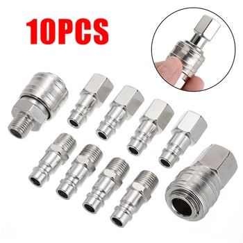 10Pcs Set Connector 1/4 Inch BSP Connector Air Line Hose Fittings Compressor Quick Release
10Pcs Set Connector 1/4 Inch BSP Connector Air Line Hose Fittings Compressor Quick Release