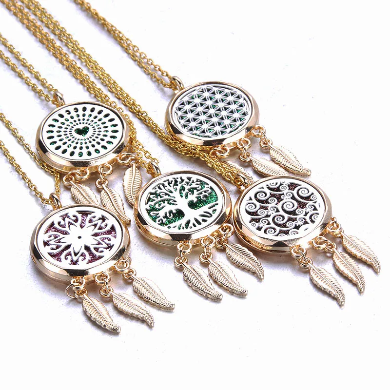 New gold tree of Life Aromatherapy Dreamcatcher Open Lockets Pendant Perfume Essential Oil Diffuser Necklace Dropshipping
New gold tree of Life Aromatherapy Dreamcatcher Open Lockets Pendant Perfume Essential Oil Diffuser Necklace Dropshipping
