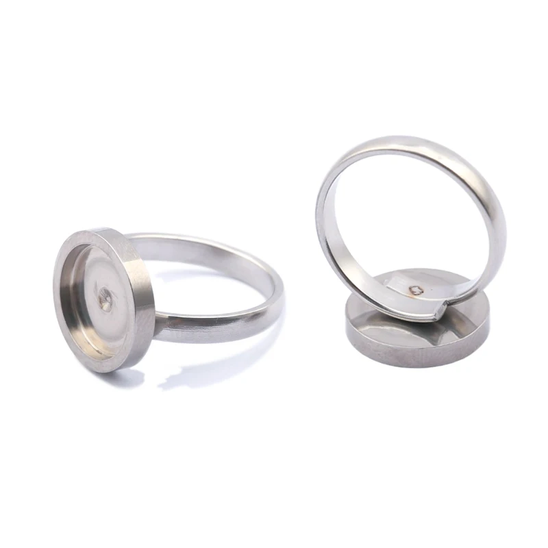 5pcs Stainless Steel Blank Ring Base Setting Fit 12mm Round Glass Cabochon Bezel Trays Diy Supplies For Jewelry Making Findings
5pcs Stainless Steel Blank Ring Base Setting Fit 12mm Round Glass Cabochon Bezel Trays Diy Supplies For Jewelry Making Findings