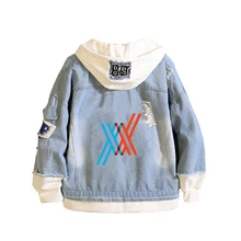 Anime DARLING in the FRANXX Coat Teens cowboy Cosplay Jacket Men Women Casual Denim Hooded Loose coat Cartoon Hooded
Anime DARLING in the FRANXX Coat Teens cowboy Cosplay Jacket Men Women Casual Denim Hooded Loose coat Cartoon Hooded