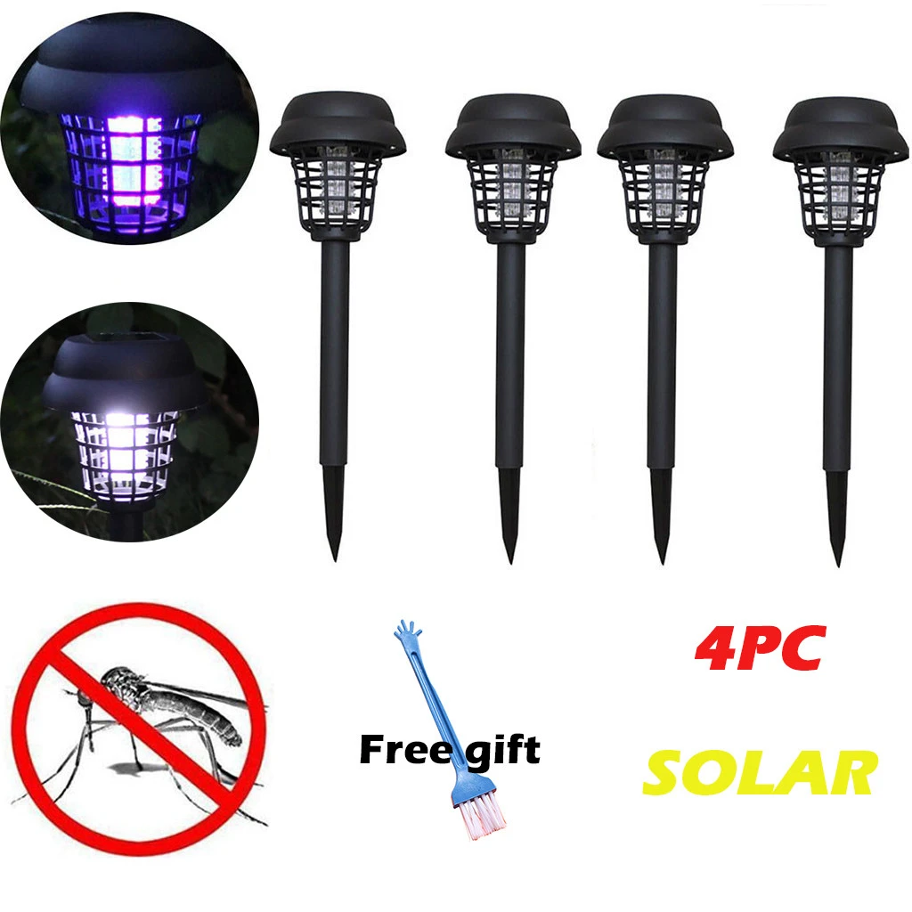 4PC Solar Powered LED Light Mosquito Pest Bug Zapper Insect Killer Lamp Garden Insect Trap Radiationless Waterproof With brush
4PC Solar Powered LED Light Mosquito Pest Bug Zapper Insect Killer Lamp Garden Insect Trap Radiationless Waterproof With brush