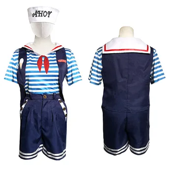 Stranger Things 3 Robin Scoops Ahoy Navy uniform Cosplay Costume Halloween Carnival Adult men women Uniform Working Sailor Suit
Stranger Things 3 Robin Scoops Ahoy Navy uniform Cosplay Costume Halloween Carnival Adult men women Uniform Working Sailor Suit