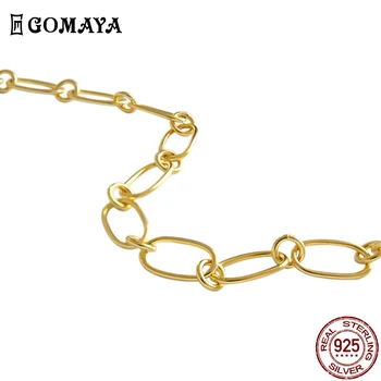 GOMAYA Sterling Silver 925 Jewelry Chains Necklace For Women And Men Simple Golden Hip-Hop Rock Choker Necklaces New Arrival
GOMAYA Sterling Silver 925 Jewelry Chains Necklace For Women And Men Simple Golden Hip-Hop Rock Choker Necklaces New Arrival