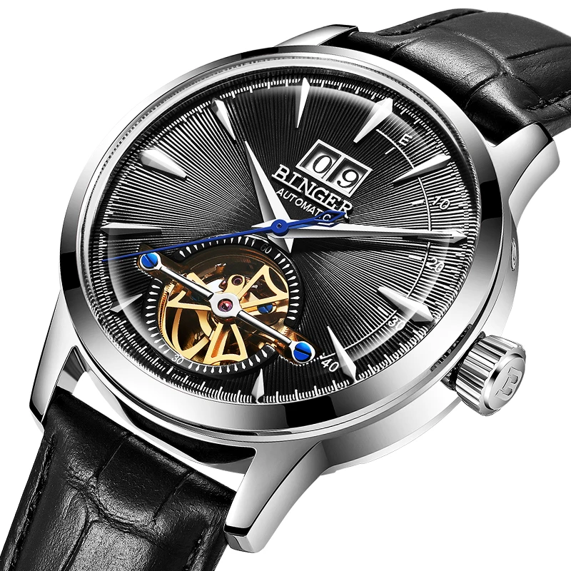Switzerland BINGER мужские часы люксовый бренд автоматические механические сапфировые