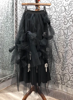 2020 Spring and Summer New Women's Elastic Waist Mesh Stitching a Word Swing Long All-match Skirt 627
2020 Spring and Summer New Women's Elastic Waist Mesh Stitching a Word Swing Long All-match Skirt 627