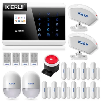 KERUI 433Mhz Wireless PSTN GSM Burglar Alarm Systems Security for Home House Office 1.7 inch TFT LCD Screen Touch Panel 
KERUI 433Mhz Wireless PSTN GSM Burglar Alarm Systems Security for Home House Office 1.7 inch TFT LCD Screen Touch Panel
