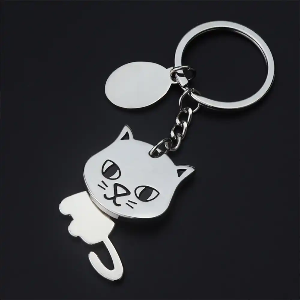rings metal silver key holder keychain bag pendant jewelry gift