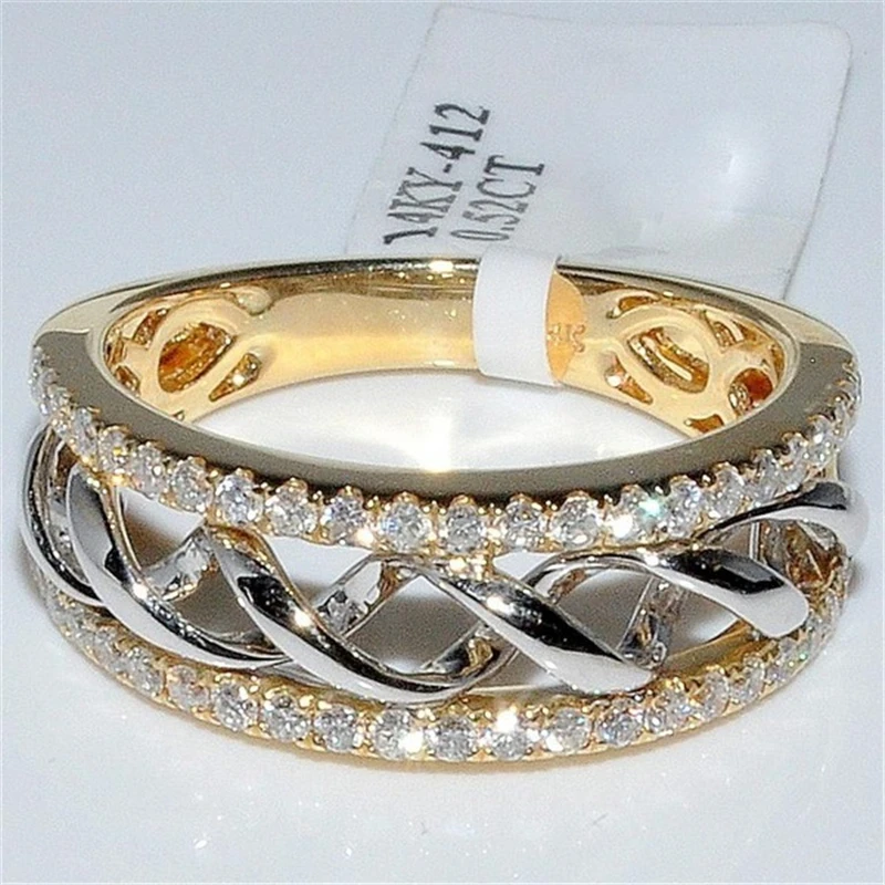 

14K Gold Jewelry 2 carats Diamond Rings for women Anillos Bague for Women Bizuteria bague jewellery bijoux femme anillos rings