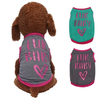 

Transer Dogs Shirt Fashion Text Pattern Pet Vest Summer Breathable Comfortable Gray Cat Dog Clothing Jersey Perro 19July17 PNO