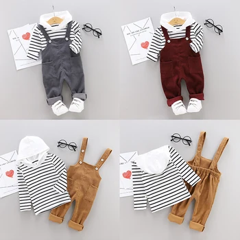 Autumn Baby Boy Outfits Long Sleeve Striped Hoodie Sweatshirt+Strap Trousers Casual Sets
Autumn Baby Boy Outfits Long Sleeve Striped Hoodie Sweatshirt+Strap Trousers Casual Sets
