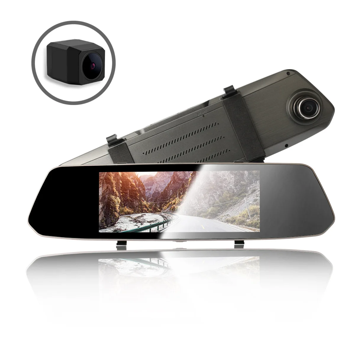 Cross Border Hot Selling Front And Back Dual Record Rearview Mirror Tachograph 7-Inch 2.5D Dual Lens Tachograph
Cross Border Hot Selling Front And Back Dual Record Rearview Mirror Tachograph 7-Inch 2.5D Dual Lens Tachograph