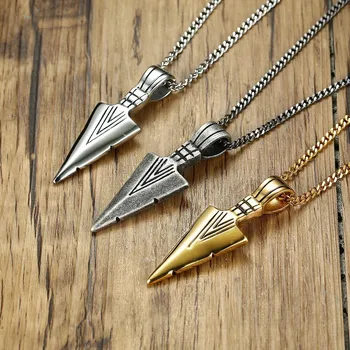 Vnox Men's Vintage Spearhead Pendant Necklace Punk Stainless Steel Determination of Spirit Tribal Adventures Male Jewelry
Vnox Men's Vintage Spearhead Pendant Necklace Punk Stainless Steel Determination of Spirit Tribal Adventures Male Jewelry