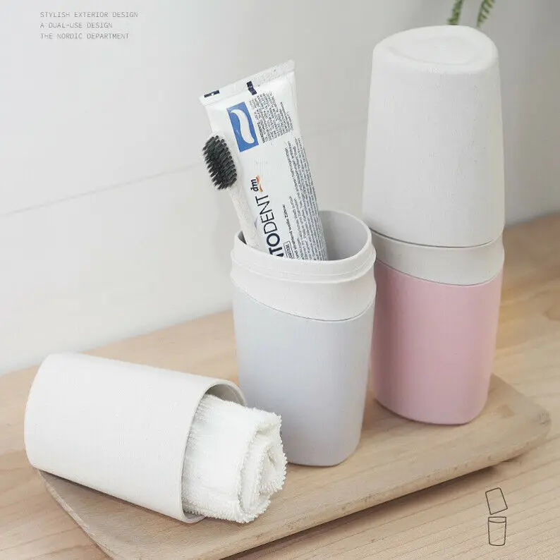 Фото Toothbrush Cup Travel Wash Toothpaste Holder Organizer Accessories | Дом и сад