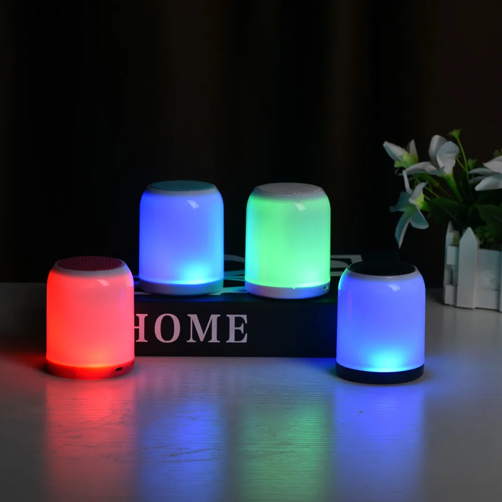 Colorful Night Light Mini Speaker Bluetooth Wireless Stereo Speakers with TF Slot MP3 Music Player FM Radio Portable Soundbox
Colorful Night Light Mini Speaker Bluetooth Wireless Stereo Speakers with TF Slot MP3 Music Player FM Radio Portable Soundbox