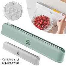 Dispenser Plastic Wrap With Slide Cutter Adjustable Cling Wrap Dispenser With Buckle Kitchen Accessories For Food Wrap
Dispenser Plastic Wrap With Slide Cutter Adjustable Cling Wrap Dispenser With Buckle Kitchen Accessories For Food Wrap