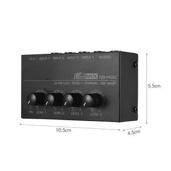 1Set MX400 4 Channel Sound Mixer Line Mono Audio Mixer Power Adapter US/UK/EU/AU
1Set MX400 4 Channel Sound Mixer Line Mono Audio Mixer Power Adapter US/UK/EU/AU