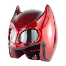 SOMAN motocicleta equitação capacete de segurança das mulheres do sexo feminino personalidade bat ouvido SM560 dot ECE22 05 capacete meio capacete atacado fábrica(China)