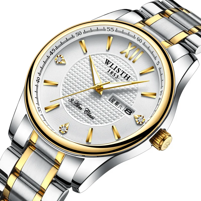 Steel Belt Men's Ladies' Watch Business Men and Women Luminous Waterproof Quartz Couple's Watch Customization New 10 40 Round
Steel Belt Men's Ladies' Watch Business Men and Women Luminous Waterproof Quartz Couple's Watch Customization New 10 40 Round
