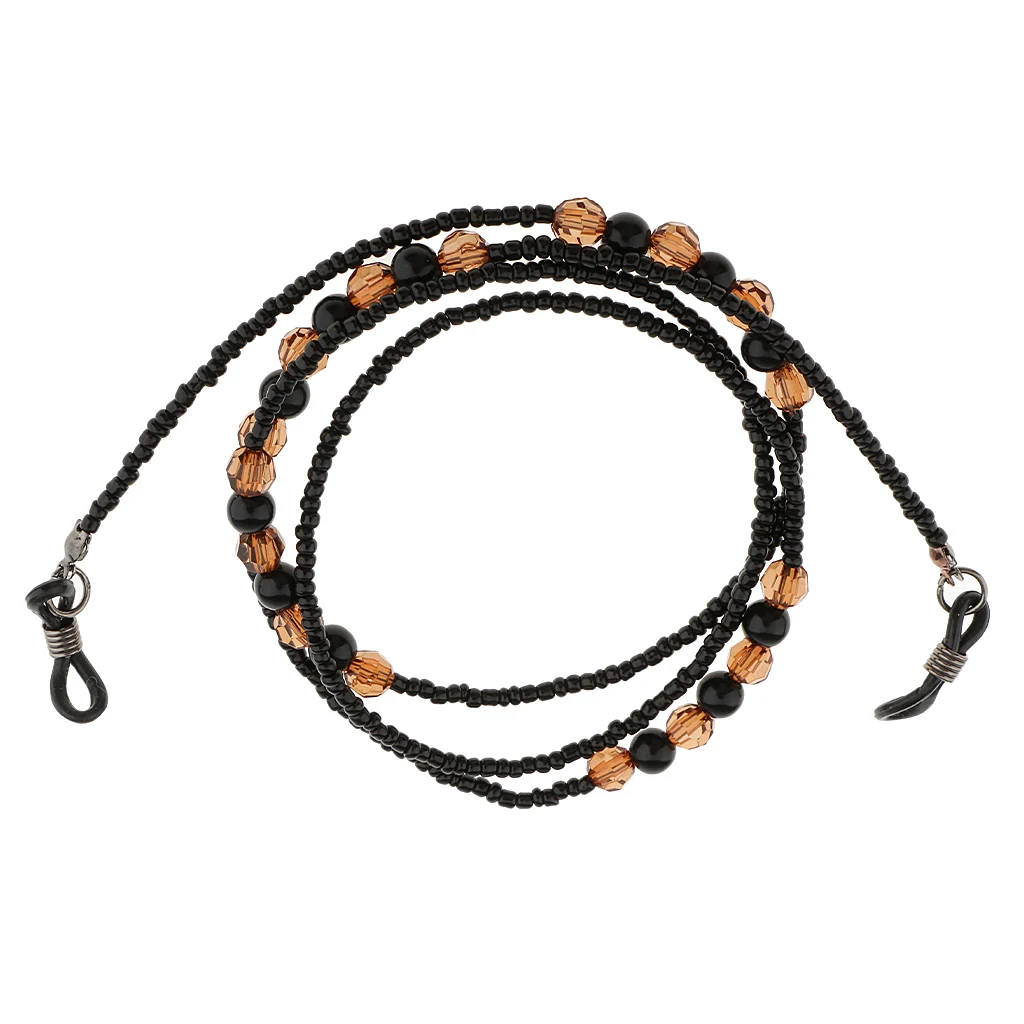 Fashion Black Beads Long Glasses Chain Eyeglasses Lanyard Cord Neck Spectacles Holder Anti-slip Reading Glasses Strap Rope Fashion Black Beads Long Glasses Chain Eyeglasses Lanyard Cord Neck Spectacles Holder Anti-slip Reading Glasses Strap Rope
