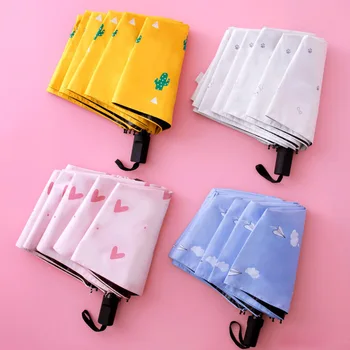 Girl'S Heart INS Rain Umbrella Rain Or Shine Dual Purpose Folding Sun-resistant Vinyl College Style UV-Protection Hipster Litera 
Girl'S Heart INS Rain Umbrella Rain Or Shine Dual Purpose Folding Sun-resistant Vinyl College Style UV-Protection Hipster Litera