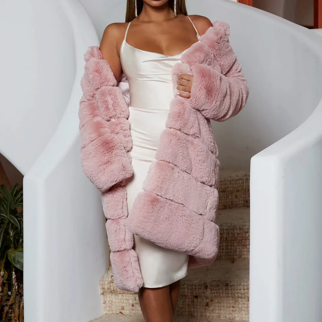 Thick Super Warm Fur Coat Long Sleeve Furry Faux Long Jacket Winter Fashion Women Faux Fur Coat Outerwear Overcoat Plus Size 
Thick Super Warm Fur Coat Long Sleeve Furry Faux Long Jacket Winter Fashion Women Faux Fur Coat Outerwear Overcoat Plus Size