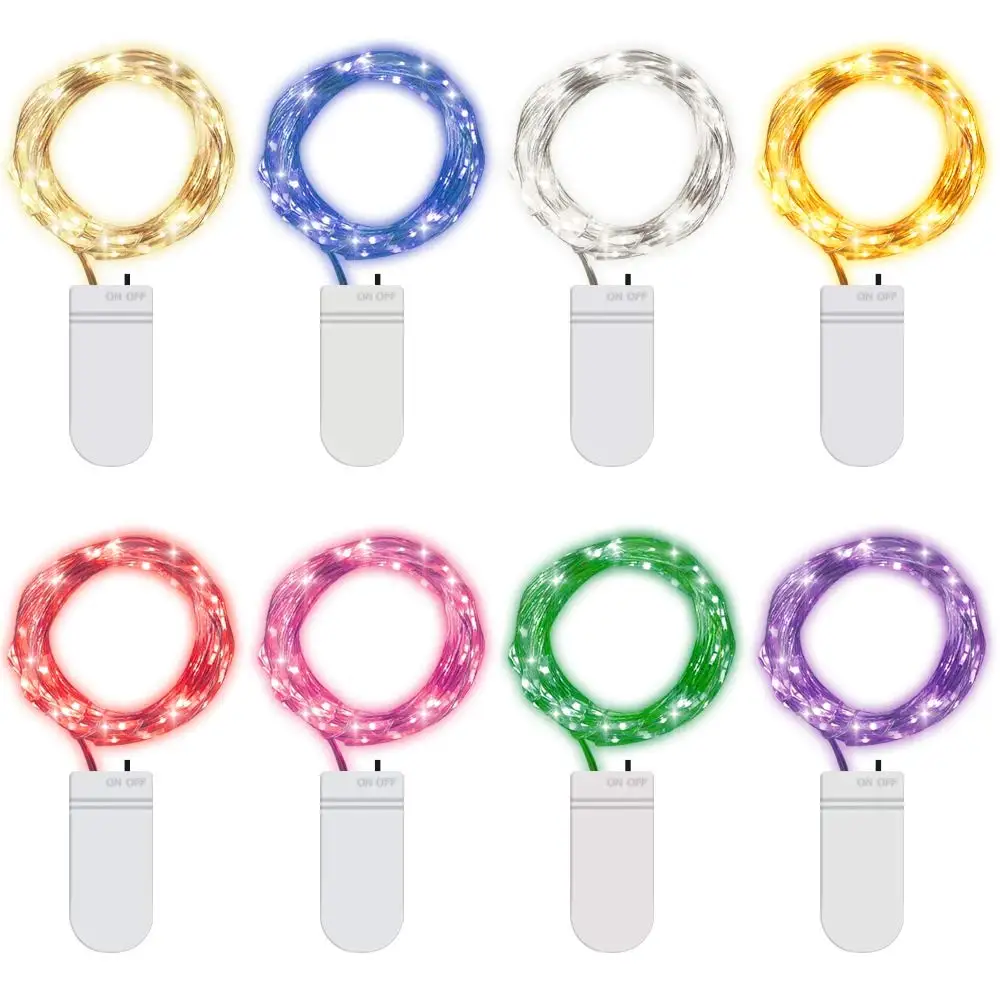 8 Pack LED Fairy Light 2/3/5M LED Silver Copper Wire String Lights Not Include Battery Halloween Christmas Party Room Decoration
8 Pack LED Fairy Light 2/3/5M LED Silver Copper Wire String Lights Not Include Battery Halloween Christmas Party Room Decoration