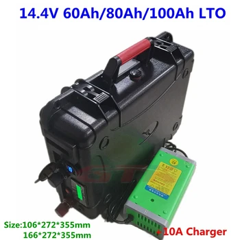 Waterproof LTO 14.4V not 12V 6S 60Ah 80Ah 100Ah battery with BMS for trolling motor solar system motorhome RV+10A Charger
Waterproof LTO 14.4V not 12V 6S 60Ah 80Ah 100Ah battery with BMS for trolling motor solar system motorhome RV+10A Charger