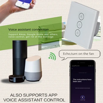 Alexa Amazon voice control intelligent ceiling fan switch tuya smart life APP remote timer speed controller DIY smart home EU US
Alexa Amazon voice control intelligent ceiling fan switch tuya smart life APP remote timer speed controller DIY smart home EU US
