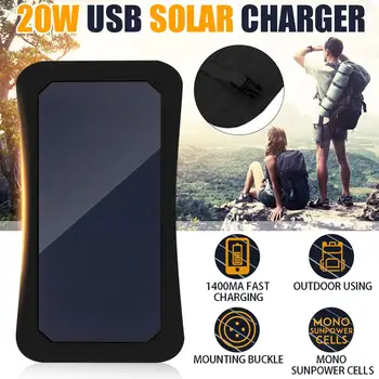 20W USB Solar Panel Portable Waterproof Solar Panel Charger Mobile Power Battery Charger Outdoor Equipment Camping Recreation
20W USB Solar Panel Portable Waterproof Solar Panel Charger Mobile Power Battery Charger Outdoor Equipment Camping Recreation